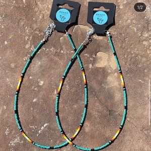 Western Beaded Choker The “Blue Clear Sky”